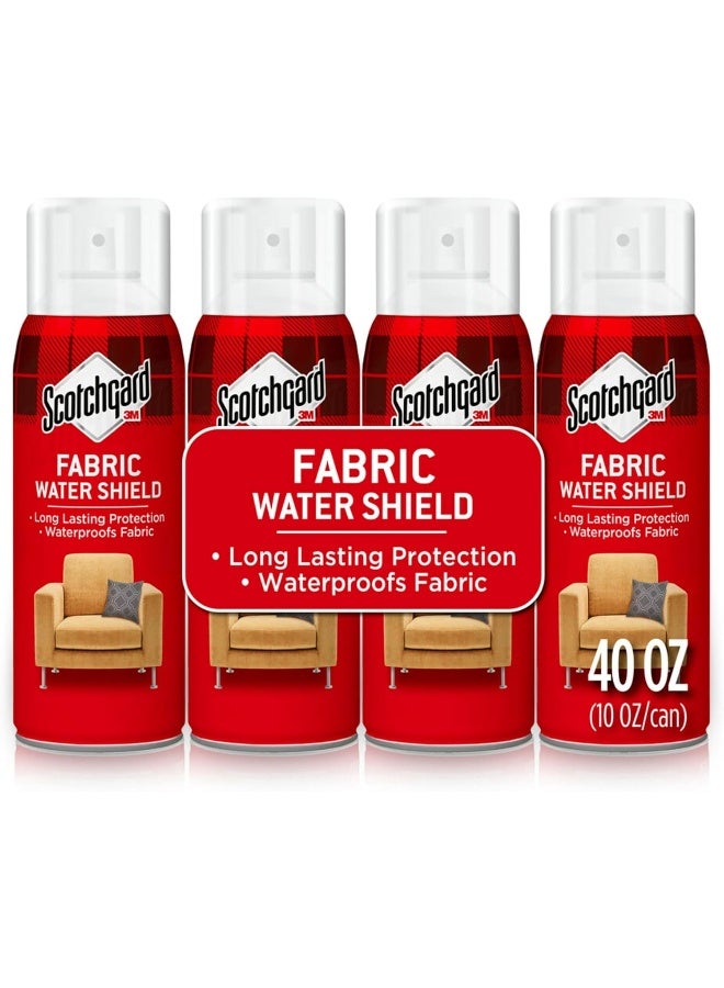 Scotchgard Fabric Water Shield, 40 Ounces (Four, 10 Ounce Cans), Repels Water, Ideal for Couches, Pillows, Furniture, Shoes and More, Long Lasting Protection - Image 1